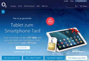 O2: Gratis Tablet zum Smartphone-Tarif
