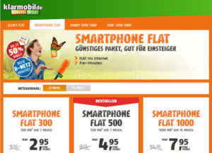 klarmobil Smartphone Flat Angebote mit 50% Rabatt