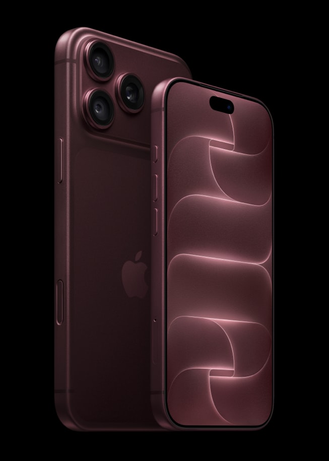 iPhone 18 Pro und iPhone 18 Pro Max in Burgundy – Pressebild von Apple
