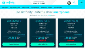 simfinity Flat-Tarife