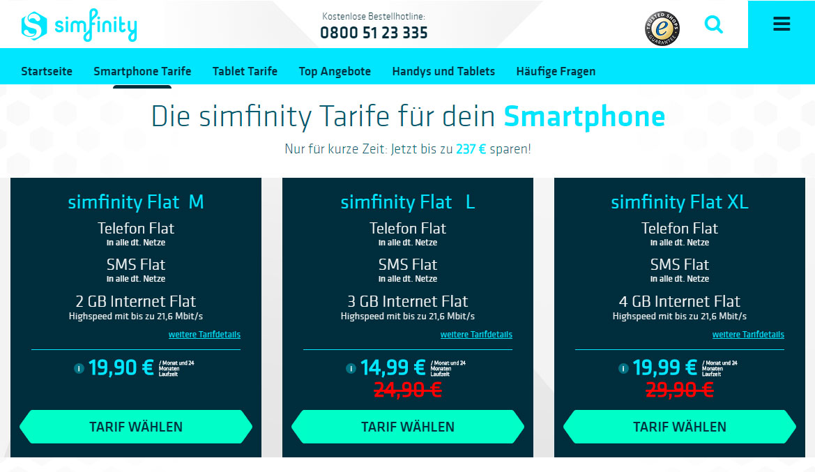simfinity Flat-Tarife