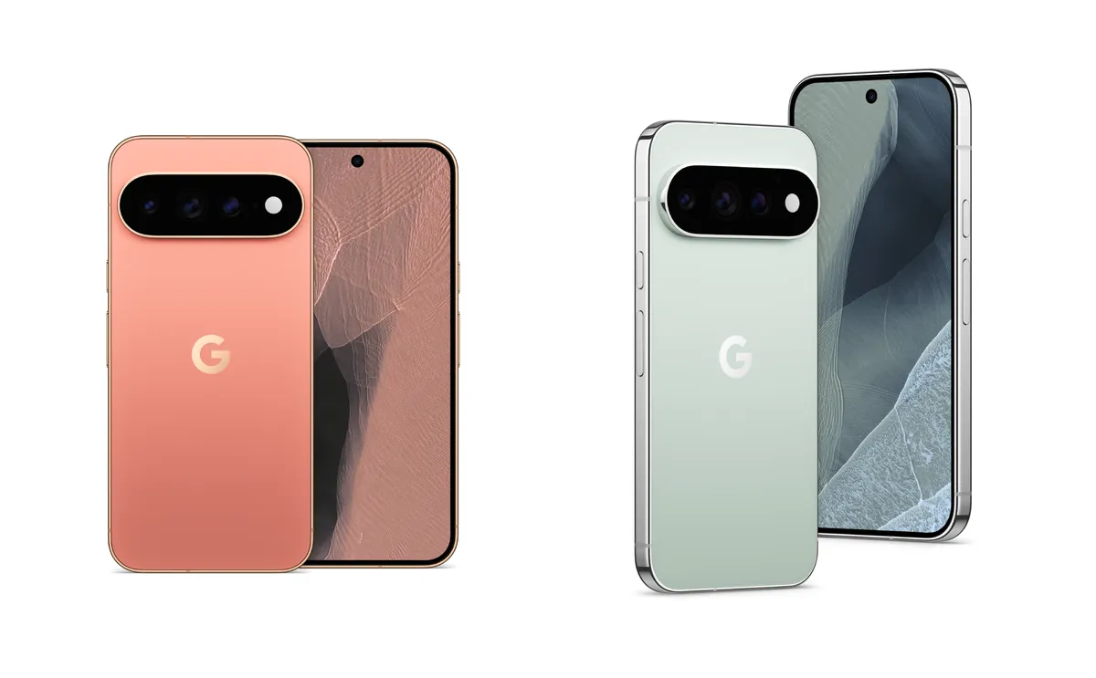Google Pixel 11 Pro und Pixel 11 Pro XL in Vorder- und Rückansicht